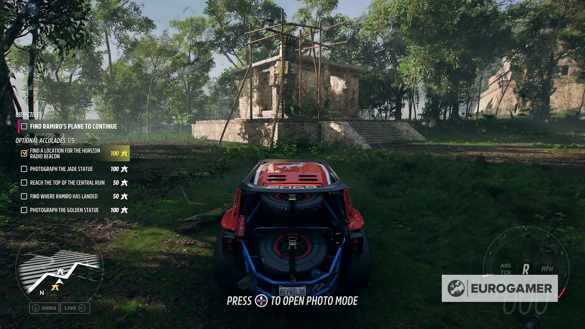 Forza Horizon 5 Tulum objectives radio beacon, jade and golden statue